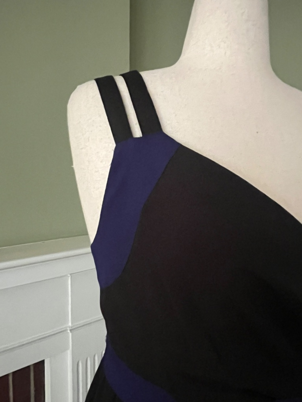 Torrid Black Sapphire Blue Colorblock Fit & Flare Midi Dress - Size 18 - Picture 5 of 8